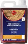 Color-Pave| RED Coloured Imprinted Concrete Sealer GLOSS FINISH + ANTI-SLIP | Colour Tinted Driveway & Patio Sealant - Wet Look | Colour Tint Sealant For Outdoor Concrete Floor (5 x 5 Litre)