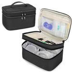 BAFASO Wearable Breast Pump Bag Compatible with Willow and Elvie Breast Pump, Carrying Case for Wearable Breast Pump and Extra Parts, Black