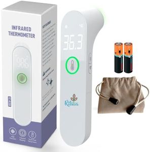 Ritalia® Baby Thermometer with Fever Alarm | No-Touch Digital Thermometer for Adults and Kids | Accurate and Easy to Use | 1-Second Fast Results | 2-in-1 Forehead and Health Care Mode