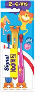 Signal Weiche Zahnbürsten für Kinder, 2-6 Jahre, 3 Stück