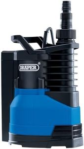 Draper 400W Portable Submersible Water Pump |Max Flow Capacity 9000 l/h Electric Pump | Thermal Overload Protection | Integrated Float Switch |10M Cable Draining Pump| 98917