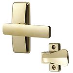 Ideal Security Door Lever for Storm and Screen Doors, Bright Brass (2-Piece Set)