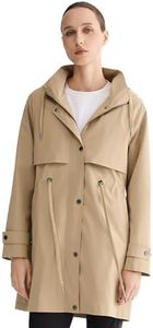Orolay Women's Waterproof Hooded Rain Jacket Long Raincoats Lightweight Trench Coat Active Outdoor Windbreaker Dark Khaki XX-Large