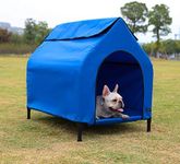 Amazon Basics Elevated Portable Pet House, Small ,Blue