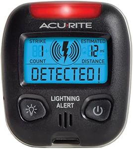 AcuRite 02020 Portable Lightning Detector Black, 2½L x 1W x 2¾H