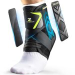 ZOELION Quick Lace Up Ankle Brace with Side Stabilizing Pads, Slim Fit Ankle Support Brace, Adjustable & Breathable Ankle Support for Men Women, Ankle Stabilizer for Sprain,Injury Recovery,Sports, M