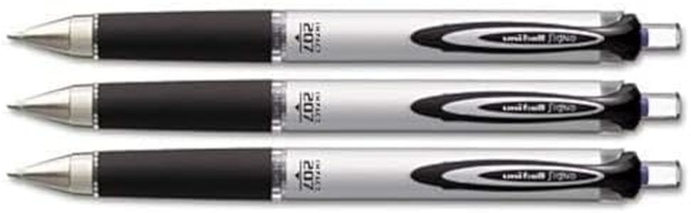 Uni-Ball 207 Impact RT Retractable Gel Rollerball Pen, 1.0mm, Bold Point, Blue Ink (3)