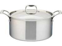 Meyer - SuperSteel Tri-Ply Clad Stainless Steel Dutch Oven with Lid, Induction Cooktop Compatible (9L/9.5qt)