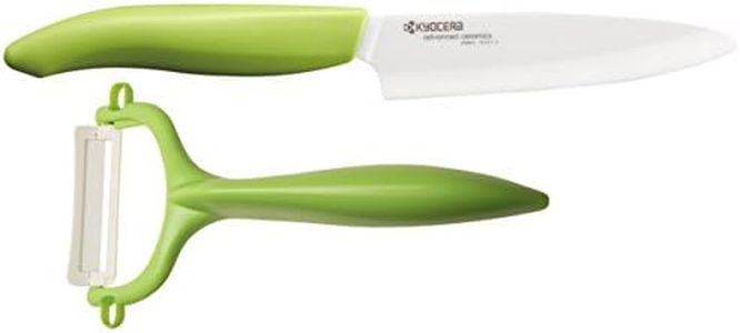 Kyocera Utility Knife and Peeler Set Knife and Peeler Set, Green, FK-110CP10NGR