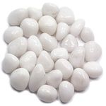 Bum Bum Bhole 100kg Medium Polished White Pebbles for Garden & Home D?cor Planters, Aquarium Decoration, Fountain, Landscaping, Plants, Vase Decoration (15 to 35 MM) (White, 100)