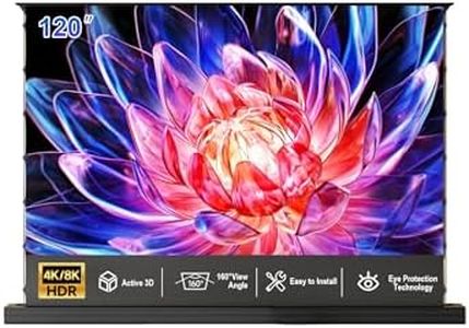 IN&VI 120" 4K CBSP PVC Motorized Floor Rising Projector Screen for Ultra Short Throw Projector,Ambient Light Rejecting Motorized Projector Screen 4K Ultra HD Active,CLR Movie Screen for Home Theater