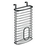 iDesign Axis Over The Cabinet Kitchen Storage Holder for Plastic and Garbage Bags - Matte Black