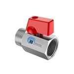 Khanjan Brass Industries 1/2" Mini Ball Valve (Male-Female) Premium Brass Construction For Precise Flow Control