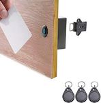 ETEKJOY RFID Electronic Cabinet Lock Hidden DIY for Wooden Drawer Cabinet (Black)