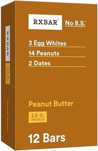 RXBAR Protein Bars, 12g Protein, Gluten Free Snacks, Snack Bars, Peanut Butter, 22oz Box (12 Bars)