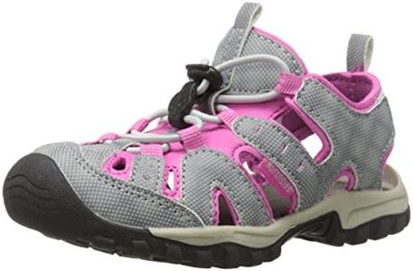 Northside unisex-child Burke II Athletic Sandal, Light Gray/Fuchsia, 12 M US Little Kid, Light Gray/Fuchsia, 12 Little Kid