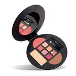 SUGAR Cosmetics Contour De Force Eyes And Face Palette | Pigmented, Long- lasting & Smudgeproof | Includes Blush, Bronzer, Highlighter and 6 Eyeshadow shades - 02 Pink Pro | 20.3 gm