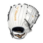 Mizuno GMVP1150PF4W MVP Prime Fastpitch Softball Glove 11.5", T Web, Right Hand Throw, White-Grey