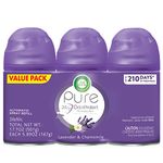 Air Wick Automatic Air Freshener Spray Refill, Lavender & Chamomile, 3ct, Essential Oils, Odor Neutralization