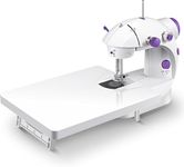 Sewing Machine with Folding Expansion Table and Built-In Sewing Light, Lightweight Electric Portable Dual Speed Mini Sewing Machine is Suitable for Beginners and DIY