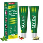 MY Dr. Pain Relief Cream | Instant Relief for Back, Knee, Neck, Shoulder & Muscle Pain |100% Ayurvedic, Non-Sticky, Fast Absorbing Pain Cream| Long-Lasting Comfort | 60g(50g+10g Free) (Pack of 2)