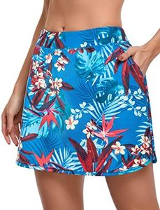 CHICHO Skorts Skirts for Women,Misses High Waist Skirt Lightweight Tennis Dress with Pockets Breathable Golf Skirt UPF 50+ Quick Dry Athletic Skort Dating Night Wear
