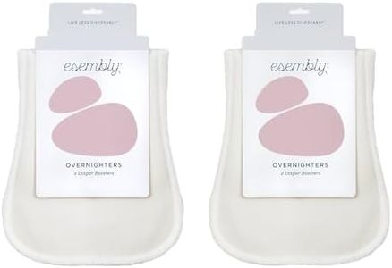 Esembly Overnighters, Cloth Diaper Doubler, Absorbency Booster, Reusable Organic Cotton Diaper Stay-Dry Liner for Nighttime or Heavy Wetters, Super Thirsty Cloth Diaper Insert, One Size, Pack of 4