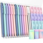 Four Candies Mechanical Pencil Set, with 0.5 & 0.7mm Lead Refills (HB & 2B), Pastel Erasers & Eraser Refills, 29-Count Pack with Case, Cute Aesthetic School Supplies for Writing, Drawing, Sketching