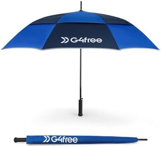 G4Free Strongest Golf Umbrella with Full Carbon Fiber, Well-constructed & Super Lightweight & Windproof Double Vented Mesh Canopy Large Oversized Stick Umbrellas for Rain Sun, Automatic Open