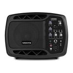 VONYX V205B Compact Personal Active Monitor PA System - Bluetooth Speaker with Mount for Stage Monitors, PA Speaker, Active Speaker Setup, Foldback Monitor, Compact PA System, Personal PA System