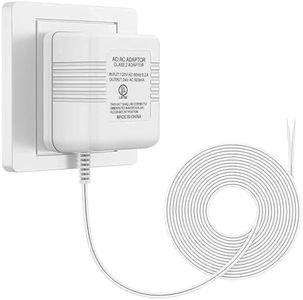 Xwartre Doorbell Transformer UL Certified 24V Power Supply Compatible with Nest, Arlo, Ring, Amcrest, Logitech and Other Doorbells, Thermostats C Wire (26FT Power Cable)