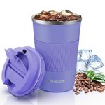 Aolieh Travel Mug, Insulated Coffee Cup,Double Walled Travel Mug Vacuum Insulation Stainless Steel with Leakproof Lid Eco-Friendly Reusable Cup for Coffee,Tea and Beer