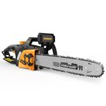 DOVAMAN 2400W Electric Chainsaw, One-Step Tool-Free Tensioning, 16 Inch Oregon Bar and Chain, 15m/s Chain Speed, 6m Power Cable, Auto Chain Lubrication, Powerful Chainsaw with Two Chains - DCS01A