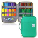 YOUSHARES Colored Pencil Case 96 Slots Large Pencil Case Big Capacity - Trousse A Crayon Pencil Crayon Holder, Marker Case Organizer for Prismacolor, Gel Pen, Art Pencil, Coloured Pencil (Green)