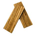 Aibote 1 Pair Natural Zebra Wood Knife Grip Scales Wooden Handles Material Plate Knife Custom DIY Tools for Jewellery Making Empty Blades (120 x 40 x 8 mm)