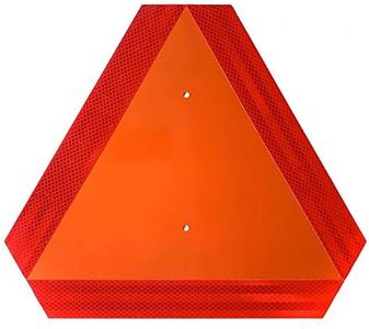 Slow Moving Vehicle Sign, Farm Triangle Safety Sign, Aluminum 14"x16" Engineering Grade Reflective for Golf Cart