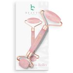 Rose Quartz Facial Roller - Best Face Roller and Skincare Tool for Facial Massage, Quality Pink Stone Face Roller Great for Skin on Face and Neck in Magnetic Gift Box