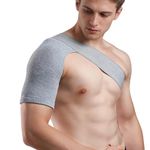 CYMYGS Shoulder Support, Bamboo Shoulder Brace, Rotator Cuff Strap Support, Sleeve with Adjustable Compression Strap, Lightweight Breathable Sleeve Strip Stabilizer for Sports Work and Sleep