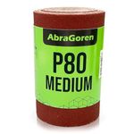 Sandpaper Roll - Medium P80-11.5cm x 5m Sandpaper For Wood and Walls - Medium Sandpaper 80 grit