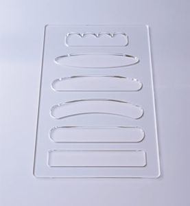 Yuxuanish Charcuterie Board Handle Template,Acrylic Router Template,6 in 1 Grab Handle Router Template,Woodworking Router Template (11.75x7.75"), Clear/Transparent