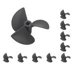 10 set RC Boat Ship Outboard Propellers Props Remote Control Ship Upgrade 40mmx57mm, Black, 40 x 57mm