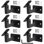 RealPlus Swivel Handrail Brackets 6 Pack Heavy Duty Adjustable Square Hand Rail Brackets for Staircase Stair Railing