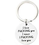 Couples Gifts Keychain, Boyfriend Girlfriend Birthday Gift, I Love You Keyring Valentine's Day Christmas Gifts for Husband Wife