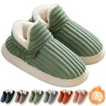 Hokuto Cloud Slippers Women Men, Sunmoine Cloud Slippers, Unisex Winter Cozy Fashion Slippers, Plush Warm Home Slippers (Green, Adult, Women, 4, Numeric Range, UK Footwear Size System, 5, Medium)