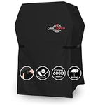 GrillTough Heavy Duty BBQ Grill Cover for Outdoor Grill, 30 Inch – Waterproof, Weather Resistant, UV & Fade Resistant with Fastening Straps – Gas Grill Cover for Weber, Genesis, Charbroil, etc. Black