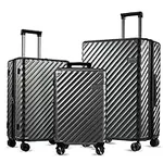 LUGGEX 3 Piece Luggage Sets with Sp