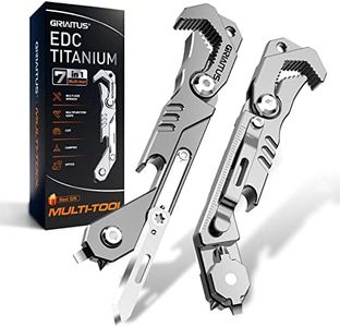 EDC Multitool 7 in 1 with knife, Wrench, Folding Knife, Screwdriver, Bottle Opene, Ruler, Urgent Car Window Breaker and Seatbelt Cutter, EDC Pocket Multi Tool for Gifts for Men (Bright silver)