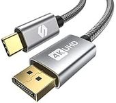 Silkland USB C to DisplayPort Cable Thunderbolt 4/3 to DisplayPort 6.6FT (4K@60Hz, 2K@165Hz 144Hz), [Sturdy Aluminum, Gold Plated] Type C to DP Cable Compatible with MacBook Pro/Air, iPad Pro, XPS