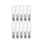 VAPETC Clear Atomizer 0.5ml Glass Tank 2.0mm Intake Hole Ceramic Mouthpiece for CBD Thick Oil White (No Nicotine) (0.5ml Pack of 10), Black