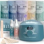 Tress Wellness Waxing Kit for Brazilian Wax - Easy to Use - For Sensitive Skin - Digital Display, Deep Blue